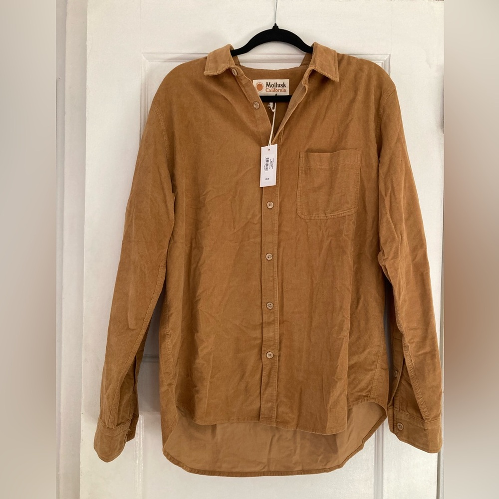 Men's Dark Yellow Mollusk Shirt, NWT